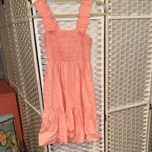Abercrombie & Fitch Coral Ruffle Kids Dress